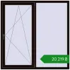 Ціноутворення Вікна 1600x1600 мм REHAU SYNEGO MD BLACK_BROWN з двох сторін. Ціна: ₴20,218.59