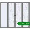 Ціноутворення Вікна 2500x2200 мм Altest Pony 375 RAL 9007 Grey aluminium з двох сторін. Ціна: ₴57,338.79