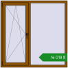 Ціноутворення Вікна 1400x1400 мм REHAU Euro 70 GOLDEN OAK з двох сторін. Ціна: ₴16,017.84