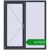 Ціноутворення Вікна 1300x1500 мм REHAU Euro 70 ANTHRACITE_GREY_STRUKTURAL з двох сторін. Ціна: ₴16,933.41
