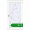 Ціноутворення Вікна 800x1500 мм REHAU Euro 60 ANTHRACITE_GREY_GLATT ззовні. Ціна: ₴7,916.75