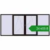 Ціноутворення Вікна 3350x1480 мм REHAU Euro 60 BLACK_BROWN з двох сторін. Ціна: ₴24,605.41