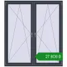 Ціноутворення Вікна 1600x1800 мм REHAU Euro 70 ANTHRACITE_GREY_STRUKTURAL з двох сторін. Ціна: ₴27,808.07