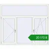 Ціноутворення Вікна 1900x1600 мм REHAU Euro 70 Білий (RAL 9016) з двох сторін. Ціна: ₴20,169.90