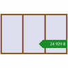 Ціноутворення Вікна 3000x1800 мм REHAU Euro 70 GOLDEN OAK з двох сторін. Ціна: ₴24,928.70
