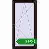 Ціноутворення Вікна 1000x2000 мм REHAU Euro 60 BLACK_BROWN з двох сторін. Ціна: ₴11,890.45