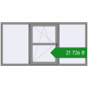 Ціноутворення Вікна 2400x1200 мм Altest Pony 375 RAL 9007 Grey aluminium з двох сторін. Ціна: ₴21,726.03