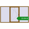 Ціноутворення Вікна 2600x1500 мм REHAU Brillant-Design LIGHT_OAK з двох сторін. Ціна: ₴25,893.83