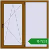 Ціноутворення Вікна 1500x1500 мм REHAU Euro 70 GOLDEN OAK з двох сторін. Ціна: ₴15,761.54