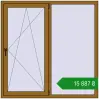 Ціноутворення Вікна 1500x1500 мм REHAU Euro 70 LIGHT_OAK з двох сторін. Ціна: ₴15,886.56