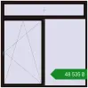 Ціноутворення Вікна 2500x2500 мм REHAU Euro 70 BLACK_BROWN з двох сторін. Ціна: ₴48,534.93