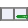 Ціноутворення Вікна 1000x500 мм Altest Pony 375 RAL 9007 Grey aluminium з двох сторін. Ціна: ₴4,129.45
