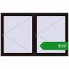 Ціноутворення Вікна 2200x1400 мм REHAU Euro 70 BLACK_BROWN з двох сторін. Ціна: $651.18