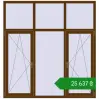 Ціноутворення Вікна 1900x2000 мм REHAU Euro 60 WALNUT з двох сторін. Ціна: ₴25,637.43