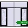 Ціноутворення Вікна 2200x2000 мм Altest Pony 375 RAL 9005 Jet black з двох сторін. Ціна: ₴36,713.64