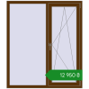 Ціноутворення Вікна 1300x1500 мм REHAU Euro 70 WALNUT з двох сторін. Ціна: ₴12,949.60