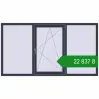 Ціноутворення Вікна 2200x1200 мм REHAU SYNEGO MD ANTHRACITE_GREY_STRUKTURAL з двох сторін. Ціна: ₴22,836.95