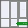 Ціноутворення Вікна 1500x1500 мм Altest Pony 375 RAL 9007 Grey aluminium з двох сторін. Ціна: $353.30