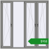 Ціноутворення Вікна 2000x2000 мм Altest Pony 375 RAL 9007 Grey aluminium з двох сторін. Ціна: $957.67