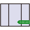 Ціноутворення Вікна 2300x1800 мм REHAU Euro 60 BLACK_BROWN з двох сторін. Ціна: ₴15,291.81