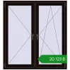 Ціноутворення Вікна 1300x1400 мм REHAU SYNEGO MD BLACK_BROWN з двох сторін. Ціна: ₴20,123.46