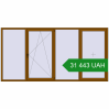 Ціноутворення Вікна 3200x1600 мм REHAU Euro 60 GOLDEN OAK з двох сторін. Ціна: ₴31,443.32
