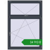 Ціноутворення Вікна 1200x1700 мм REHAU Brillant-Design ANTHRACITE_GREY_STRUKTURAL з двох сторін. Ціна: ₴34,912.79
