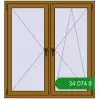 Ціноутворення Вікна 1300x1400 мм REHAU SYNEGO MD LIGHT_OAK з двох сторін. Ціна: ₴34,073.92