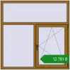 Ціноутворення Вікна 1500x1500 мм REHAU Euro 60 LIGHT_OAK з двох сторін. Ціна: ₴12,780.55