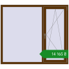 Ціноутворення Вікна 1600x1400 мм REHAU Euro 70 WALNUT з двох сторін. Ціна: ₴14,164.52