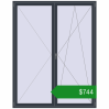 Ціноутворення Вікна 1800x2300 мм REHAU Euro 70 ANTHRACITE_GREY_STRUKTURAL з двох сторін. Ціна: $744.30
