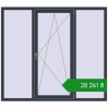 Ціноутворення Вікна 1800x1600 мм REHAU SYNEGO MD ANTHRACITE_GREY_STRUKTURAL з двох сторін. Ціна: ₴28,261.40