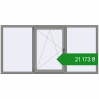 Ціноутворення Вікна 2400x1200 мм Altest Pony 375 RAL 9007 Grey aluminium з двох сторін. Ціна: ₴21,173.03