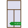 Ціноутворення Вікна 1150x2201 мм REHAU Brillant-Design WALNUT з двох сторін. Ціна: ₴19,287.23