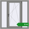 Ціноутворення Вікна 1200x1200 мм Altest Pony 375 RAL 9007 Grey aluminium з двох сторін. Ціна: $347.50
