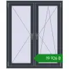 Ціноутворення Вікна 1080x1300 мм REHAU Euro 70 ANTHRACITE_GREY_STRUKTURAL з двох сторін. Ціна: ₴19,925.86