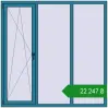 Ціноутворення Вікна 1800x1800 мм REHAU Brillant-Design BRILLIANT_BLUE з двох сторін. Ціна: ₴22,247.17
