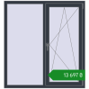 Ціноутворення Вікна 1300x1400 мм REHAU Euro 70 ANTHRACITE_GREY_STRUKTURAL з двох сторін. Ціна: ₴13,696.83