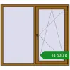 Ціноутворення Вікна 1460x1300 мм REHAU Brillant-Design LIGHT_OAK з двох сторін. Ціна: ₴14,529.58