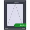 Ціноутворення Вікна 670x870 мм REHAU Euro 60 ANTHRACITE_GREY_STRUKTURAL з двох сторін. Ціна: ₴5,666.93