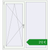 Ціноутворення Вікна 1400x1540 мм REHAU Euro 60 Білий (RAL 9016) з двох сторін. Ціна: €211.86