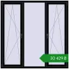 Ціноутворення Вікна 1800x1800 мм Altest Pony 375 RAL 9005 Jet black з двох сторін. Ціна: ₴30,429.38