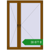 Ціноутворення Вікна 1500x2050 мм REHAU SYNEGO MD GOLDEN OAK з двох сторін. Ціна: ₴38,876.51