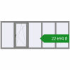 Ціноутворення Вікна 3000x1200 мм Altest Pony 375 RAL 9007 Grey aluminium з двох сторін. Ціна: ₴22,693.75