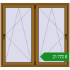 Ціноутворення Вікна 1500x1400 мм REHAU Euro 70 LIGHT_OAK з двох сторін. Ціна: ₴21,772.04