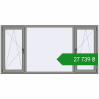 Ціноутворення Вікна 2400x1200 мм Altest Pony 375 RAL 9007 Grey aluminium з двох сторін. Ціна: ₴27,739.27