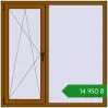 Ціноутворення Вікна 1400x1400 мм REHAU Euro 70 GOLDEN OAK з двох сторін. Ціна: ₴14,949.97
