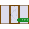 Ціноутворення Вікна 2200x1500 мм REHAU Euro 70 GOLDEN OAK з двох сторін. Ціна: ₴21,374.14