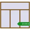 Ціноутворення Вікна 2000x1800 мм REHAU Brillant-Design GOLDEN OAK з двох сторін. Ціна: ₴25,205.30