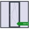 Ціноутворення Вікна 1900x1800 мм REHAU Euro 70. Ціна: €503.99